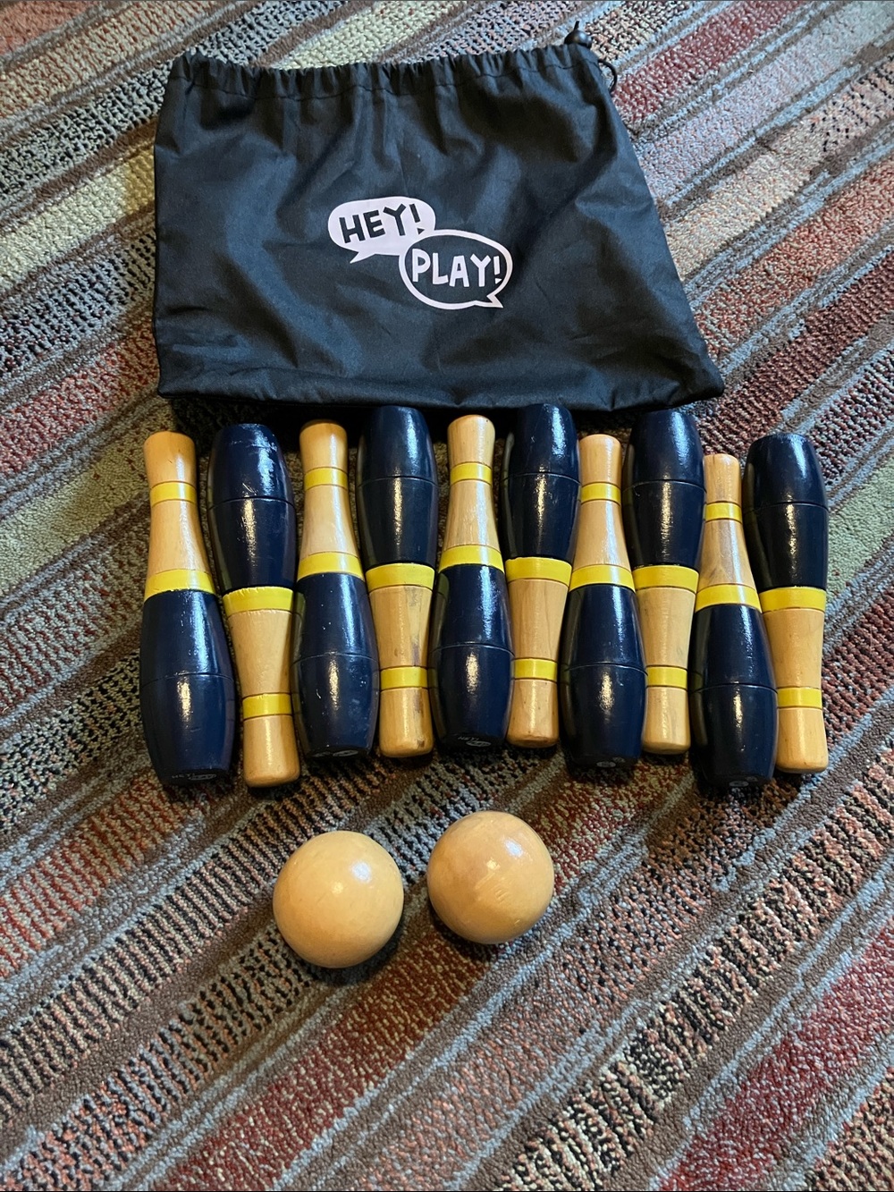 Wooden Skittle Bowling Set
